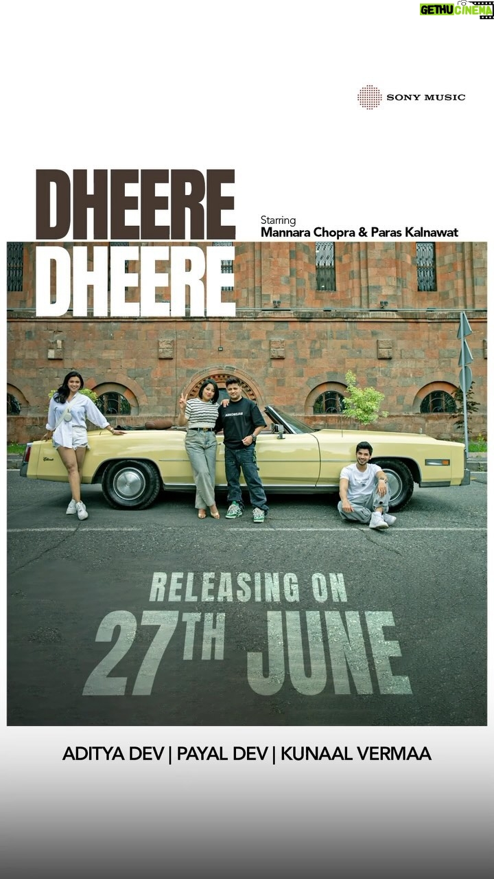 Payal Dev - 207.8K Likes - “Step into a world of serene melodies with the teaser release of ‘Dheere Dheere.’ Let every note gently whisk you away on a soothing journey. 🎶✨ #DheereDheere #NewMusicAlert
#mannarachopra