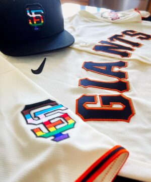 Pej Vahdat Instagram - As you know I’m a proud @sfgiants fan. But today I’m even prouder to collaborate with the #sfgiants as they become the first @MLB team to celebrate the LGBTQ  community on their uniforms!! As an LGBTQ  ally and a baseball lover, I couldn’t be more excited. Thank you #sfgiants for the sweet swag! #pride #sfpride #resilientsf  #nike ⚾️🌈