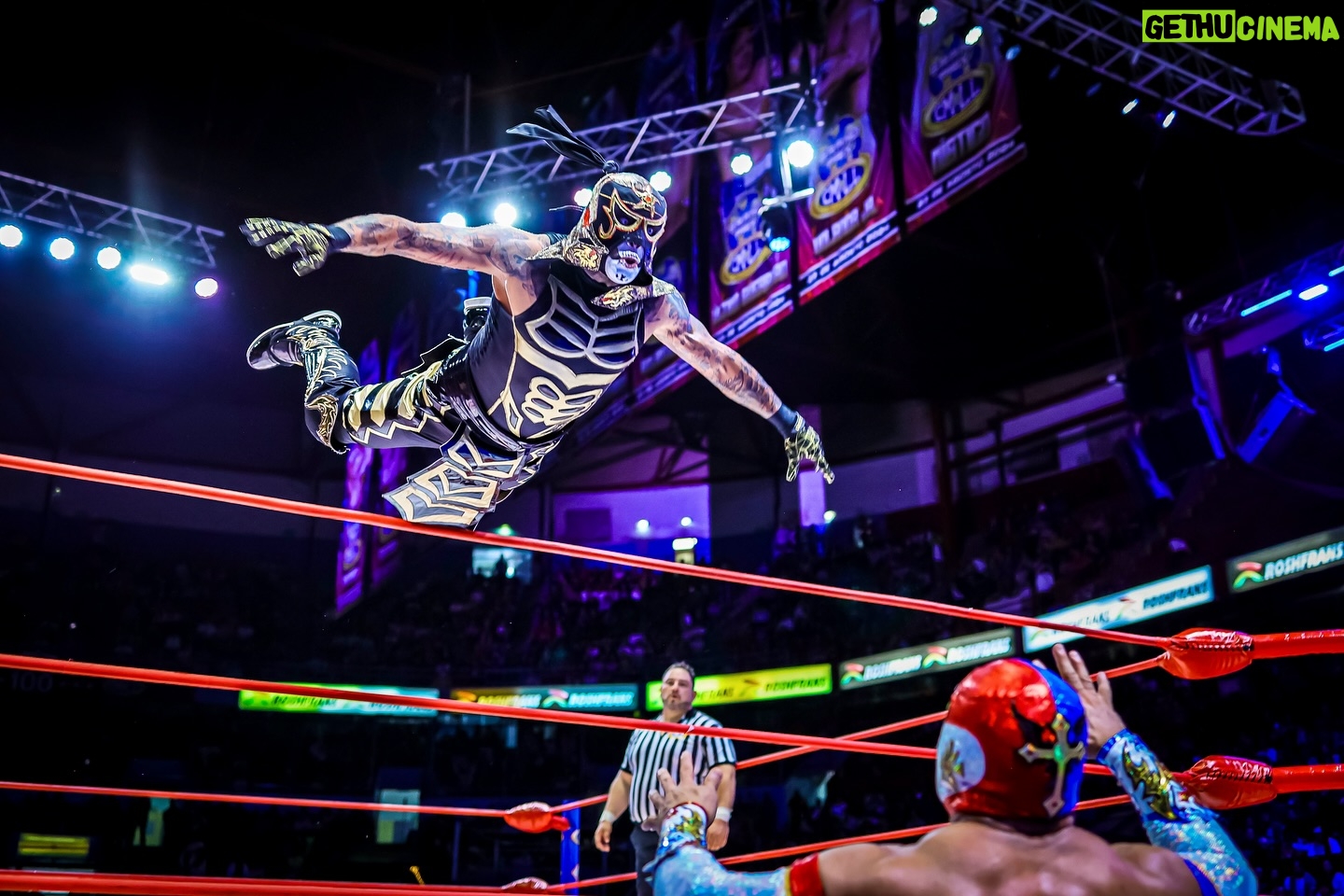 Pentagón Jr. - 11.8K Likes - ¡El Death Triangle se presentó en la Arena México representando a #AEW! Los Lucha Brothers y PAC fueron descalificados ante Místico, Volador Jr. y Máscara Dorada, el Dream Team del #CMLL.
📸 @elfotografodelasluchas
#LuchaLibre #LuchaLibreMexicana #Luchador #Wrestling #MexicanWrestling #follow #ViernesEspectacularCMLL