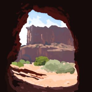 Pete Docter Instagram - A color sketch i did years ago at Canyon de Chelly.