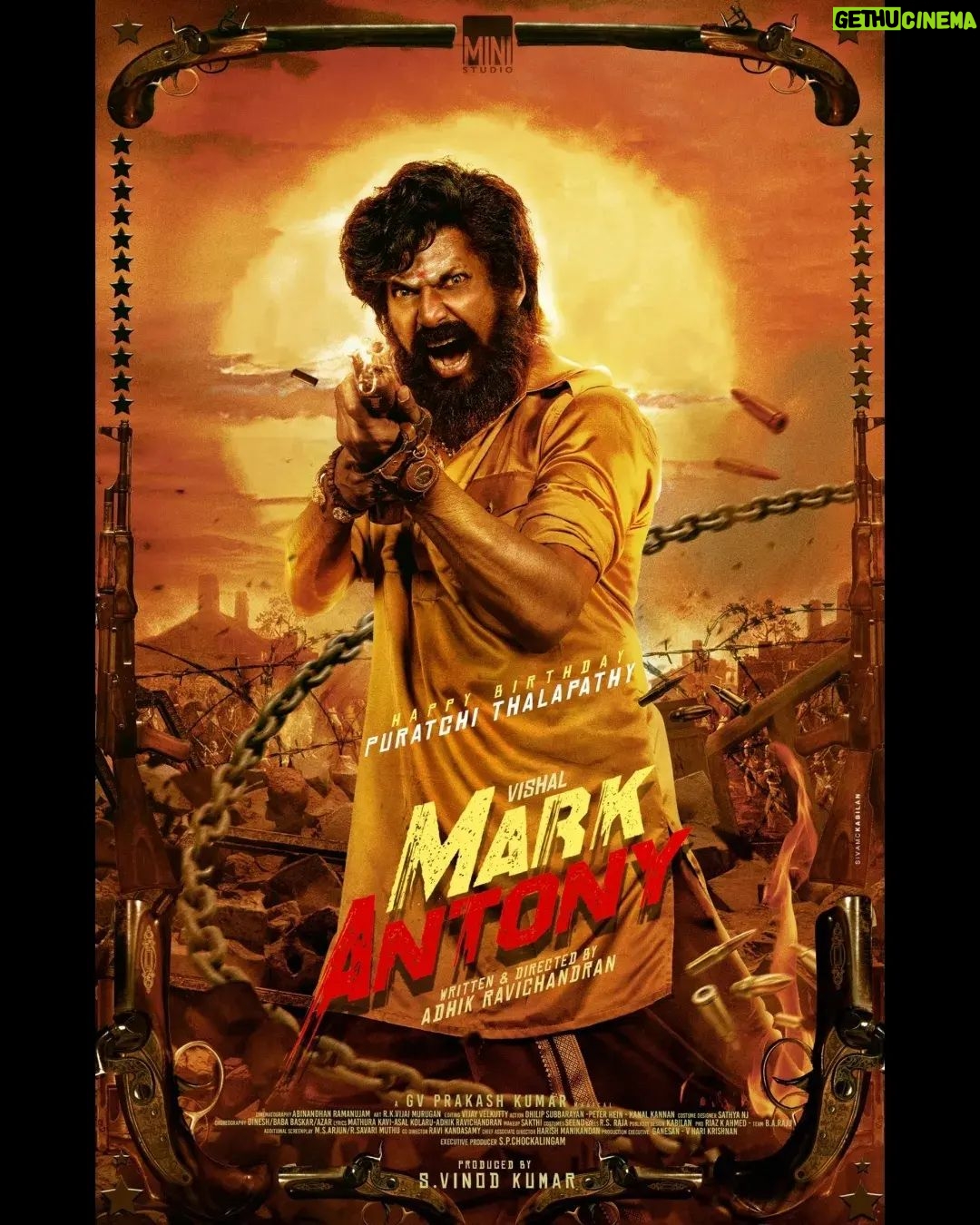 Peter Hein - 3K Likes - #MarkAntonyFirstLook 💥
@adhikravi @actorvishalofficial @iam_sjsuryah @mini.studio_official @gvprakash