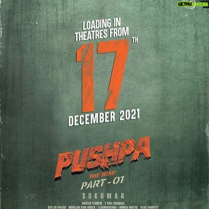 Peter Hein - 2.7K Likes - #PushpaTheRise will hit the Big Screens on DEC 17th!
@alluarjunonline @rashmika_mandanna #FahadhFaasil @thisisdsp @mythriofficial #Pushpa