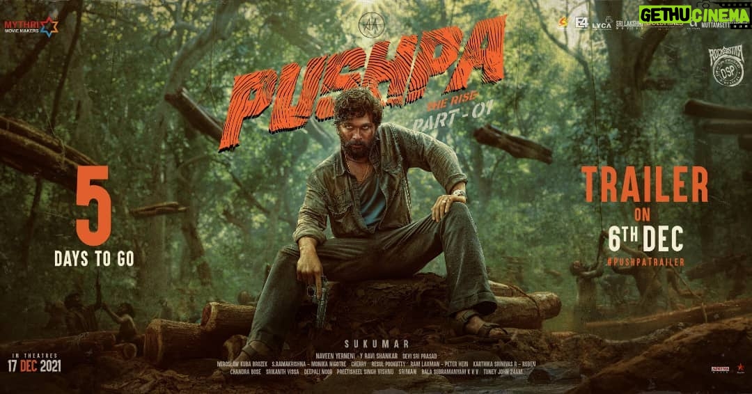 Peter Hein - 2.2K Likes - 5 days to go!
#PushpaTrailer on DEC 6th 🔥
Keep your expectations high 😎
#PushpaTheRise
#ThaggedheLe 🤙
#PushpaTheRiseOnDec17