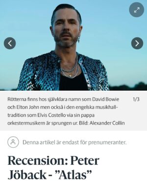 Peter Jöback Instagram - Väldigt glad för denna i Göteborgs-Posten!