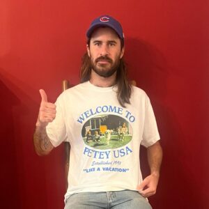 Petey Instagram - Merch alert! - I got cool new merch in my store, like this USA vacation t-shirt and other stuff 

Also - tickets for my tour are moving so fast I can’t even believe it. Get your ticket today if you wanna go! (Announcing more dates SOON) 

And remember my new album USA is on vinyl! Pick any of these things up with the link in my bio. Thanks!