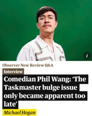 Phil Wang Instagram - Thank you @michaelhogan100 and The Observer New Review for asking me the tough questions and letting me practice my journalist photo pose. New Netflix special out Sept 3rd. Add a reminder on the app now! 🗞️

@obsmagazine @obsnewreview @guardian