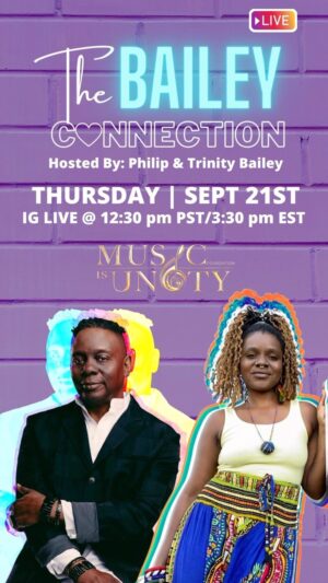 Philip Bailey Instagram - Join us tomorrow, September 21st for a Special Bailey Connection at 12:30 pm PST/3:30 pm EST . We have a special announcement in partnership with our friends at The Venetian Resort Las Vegas. Follow @musicisunity on instagram, so you are there when we go LIVE! #TheBaileyConnection