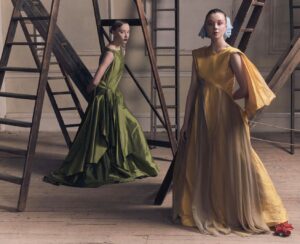 Phoebe Dynevor Instagram - What a JOY to shoot with these QUEENS. Thank you to the brilliantly talented scholars @britishfashioncouncil for the most AMAZING gowns and a wonderful day ✨