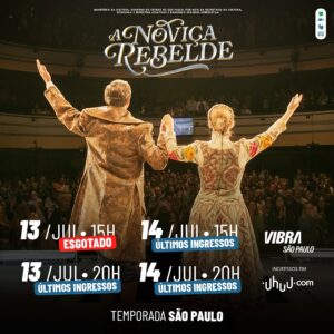 Pierre Baitelli Instagram - Estreia esgotada e últimos ingressos para o primeiro fim de semana da nossa temporada em São Paulo. Não deixe de garantir seu ingresso! 🚀

🎟️🔗 CURTA TEMPORADA! Ingressos a partir de R$ 19,50. Garanta já o seu pelo link da bio!

13 a 28 de JULHO
📍Vibra São Paulo (@vibrasaopaulo)
Vendas Uhuu.com

Uma realização @aventurateatros e @moellerbotelho

#ANoviçaRebeldeBR #ANoviçaRebelde