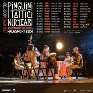 Pinguini Tattici Nucleari Instagram - Ieri a Campovolo abbiamo fatto la festa più grande della nostra vita: ben 80.000 anime si sono unite a noi per l’ultimo concerto di questo grande tour. Un finale col botto in un tempio della musica, dove abbiamo toccato il cielo. Dentro ogni fine c’è però un nuovo inizio quindi ecco la notizia: IL TOUR CONTINUA NEI PALASPORT! Chiaramente lo show non sarà uguale, a partire dalla scaletta e della “narrazione”, ma ne parleremo più avanti! Le prevendite saranno aperte da domani alle 10. Per ora vi basti sapere che ci becchiamo l’anno prossimo, non perdiamoci mica di vista! 🐧❤️