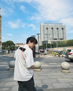 Poompat Iam-samang Instagram - Tianjin memories 🇨🇳 🤍⚡️🥹🤤🐶🕺🏼