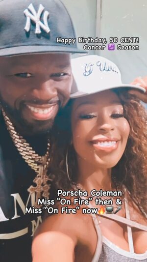 Porscha Coleman Instagram - Happy Birthday to my fellow Cancer, @50cent 🔥 We “On Fire” & In The “Candyshop” on BET Awards and Summer Jam stages. It’s a longtime “Force” that can’t be stopped. We “Starz.” 😜 We Cancers ♋️📺🔥🎤🎉♥️🌟 So many moments w/ this guy. Love ya, 50! My Bday up next up! July 12th 🎂

#fb #facebook #fyp #reels #foryou #foryoupage #facebook #foryourpage #video #explore #explorepage #videos #porschacoleman #viral #fypage #reelsvideo #explorer #celebrity #content #global #facebookreels #force #birthday #cancerseason #starz #music