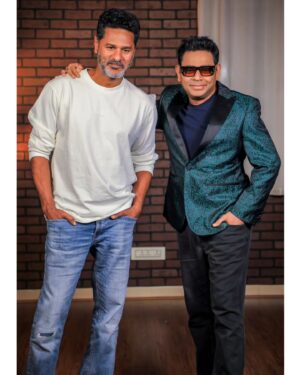 Prabhu Deva Instagram - Together After many years with the one & only @arrahman sir ❤️❤️❤️❤️❤️

(Silent But Violent ♥️)