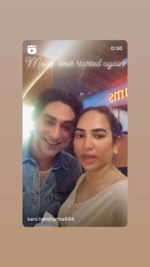 Praneet Bhatt Instagram - Movies in theatre started again so excited 😆 #praneetbhat#mahabharat #siddharthnigam