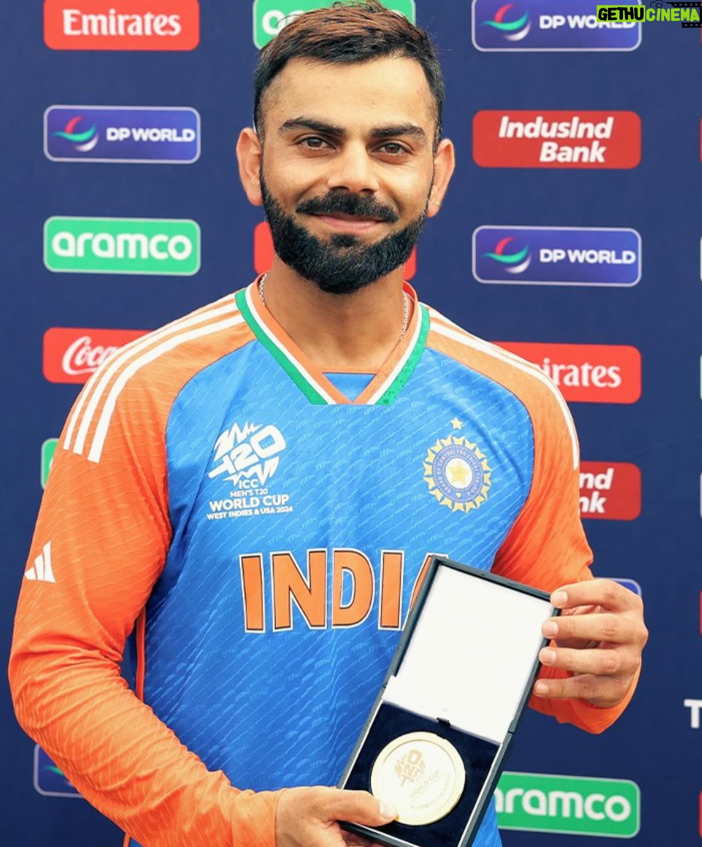 Preity Zinta - 690.4K Likes - What an unbelievable victory 🇮🇳 What a team and what a Game 👏🏏❤️🧿 A perfect end to a perfect tournament. An undefeated team, an end of an era & the greatest goodbye ever ! A BIG THANK YOU 🙏🙏 to the Indian Cricket team for making us so PROUD & for the tears of happiness. What captaincy by @rohitsharma45 ! @virat.kohli you have my heart. There will never be another like you. @jaspritb1 you beauty. So proud of you @_arshdeep.singh__ What a catch @surya_14kumar What an unbelievable performance @hardikpandya93 & Wow @akshar.patel . I could see the hunger to win in every player & I’m so overwhelmed & happy… in fact I have an ear to ear grin plastered on my face since yesterday & it refuses to go 😁😁😁 🏆🏆🏆#Winners #Victory #Cricketworldcup2024 #T20WorldCup #Champions #Ting
@indiancricketteam