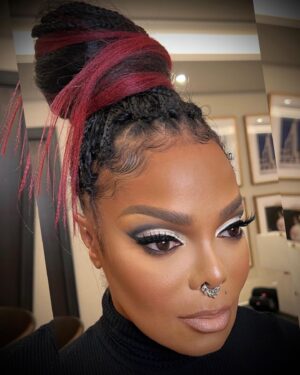 Preston Meneses Instagram - ❤️🤍🖤 @janetjackson @larryjarahsims @prestonmakeup