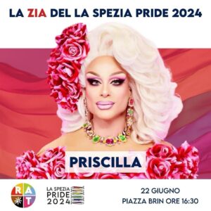 Priscilla Drag Instagram - 🏳️‍🌈 È con orgoglio che annunciamo che a capitanare la parata del La Spezia Pride 2024 sarà lei: PRISCILLA 🏳️‍🌈 

💃🏻 Mariano Gallo, in arte Priscilla, è un attore e drag artist napoletan*, conduttrice del programma tv “Drag Race Italia”. Si definisce con orgoglio attivista queer, antifascista e transfemminista e attraverso la sua esperienza personale si impegna a combattere le discriminazioni di genere e la mascolinità tossica.

Più che madrina, Priscilla preferisce essere chiamata la zia del Pride, perché la comunità LGBTQIA  è la nostra grande famiglia ❤️

#laspeziapride2024 #laspeziapride #pride #queer #lgbtqia #lgbtia #lgbt #laspezia #raot #lgbtlaspezia #lagbtitalia #prideitalia #laspezia #lgbt #riot #lotta #politica #diritti #dirittiumani #comunita #conunitalgbt #sarzana #liguria #cinqueterre #portovenere #ondapride #lovewins #diritticivili