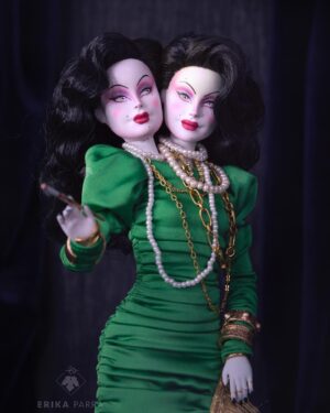 Pythia Instagram - Hi Barbie! 🔮 Hi Pythia! 
Not sure if many of you know but in the last few years I’ve become a bit of a Barbie collector and I’m obsessed with doll repainting and styling! So my dear talented friend @erikadesign05 (who made my finale column dress) and I got together to create the perfect Pythia Barbie! And what great timing with the Barbie movie coming out, I had to share now!

I repainted the faces and she did literally everything else, from the hair reroot, to patterning and sewing a miniature couture outfit, handmade and gold leafed accessories and props, and of course the amazing pictures! 😍 I’m so in love and so excited to finally share this! 

Let me know if you’d like to see more of my looks turned into Barbies and maybe even putting some up for sale? 👀