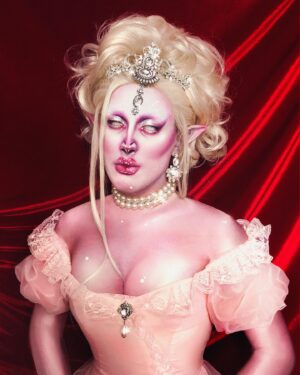 Pythia Instagram - Albino Vampire Bat Princess 🦇🥀 This would totally be my royal portrait painting that hung in my haunted castle’s main hall as a Disney Princess tbh! 🖤 Can you believe I found this ball gown for $15 at a Toronto thrift shop? You don’t see the bottom but it’s a full floor length princess gown! 😳 Makeup loosely inspired by @fakehauswives!