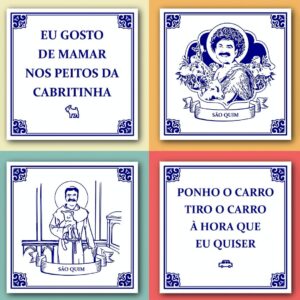 Quim Barreiros Instagram - Tudo pronto para os Santos? Já podes encontrar os azulejos @azul_pop x Tio Quim na loja online! Quero ver essas paredes bem decoradas! ❤️ É como os influencers dizem: link na bio!