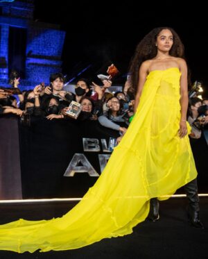 Quintessa Swindell Instagram - 💚✊🏽 In custom Fendi by Kim Jones for Black Adam in Mexico.