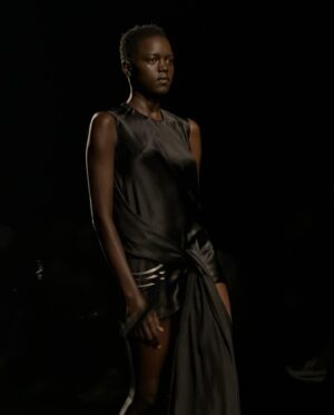 Quintessa Swindell Instagram - ⁣I remember discovering Ann Demeulemeesters work so many years ago, and today i was able to attend a show in person. It was such a full circle moment that was lead with so much gratitude and joy. Thank you to the entire Ann D team for this opportunity and to Miss Ann D herself for shaping a company that sticks to it’s mission, identity, and unique sense of self through an ever changing world. And to Stefano for creating a collection that embodies and evolves the brand heritage respectfully. ⠀
Thank you!! 🖤⠀
⠀
Make-up: @natasha__mae 
Hair: @hoshounkpatin 
📸: @colinsavercool