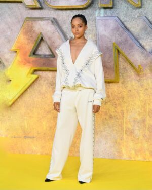 Quintessa Swindell Instagram - For the premiere of Black Adam in London. 🤍⚡️