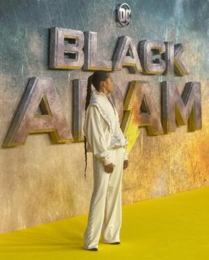 Quintessa Swindell Instagram - For the premiere of Black Adam in London. 🤍⚡️