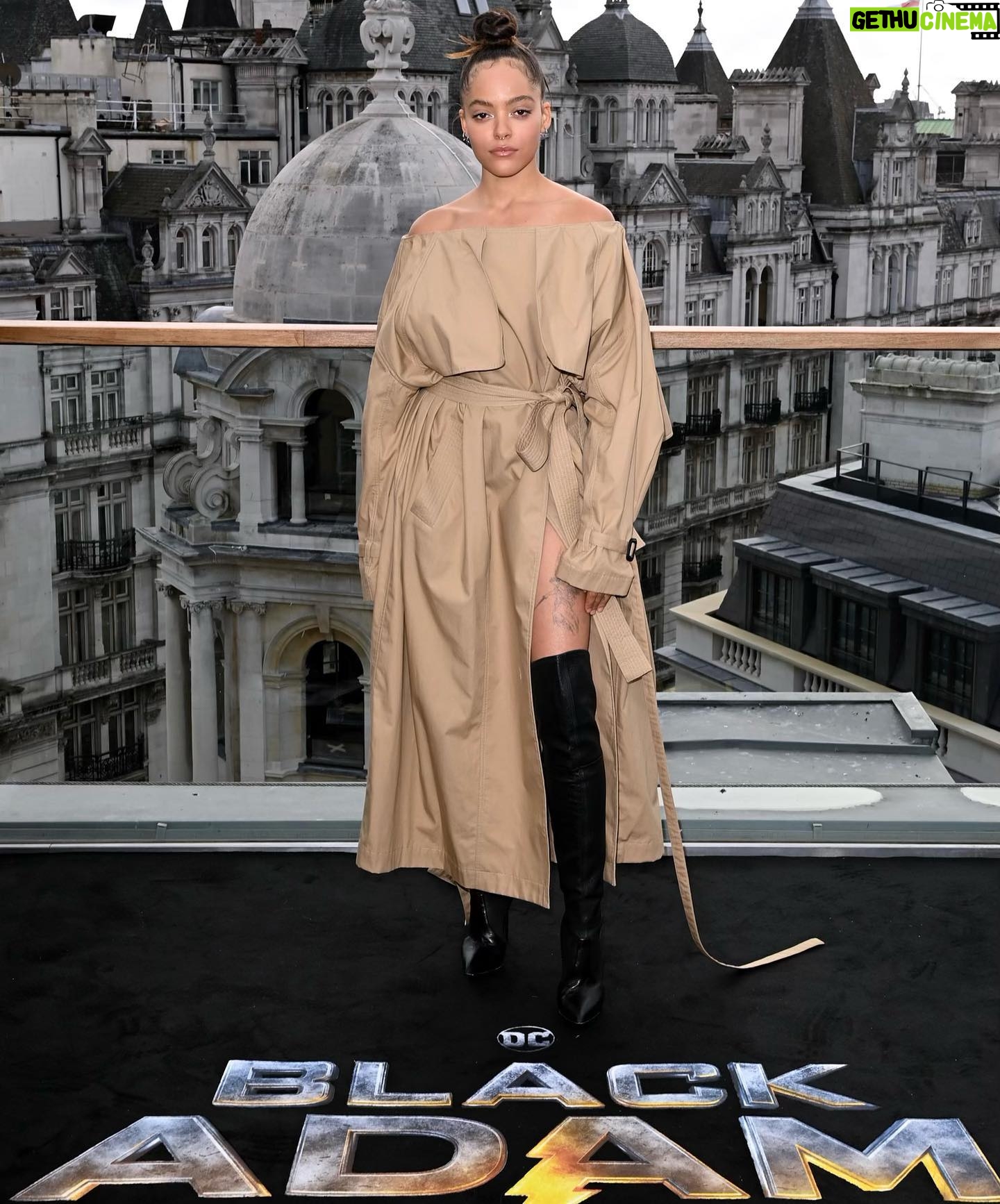 Quintessa Swindell - 36.2K Likes - London In Vera Wang Haute Couture ahead of the Black Adam premiere. ⚡️