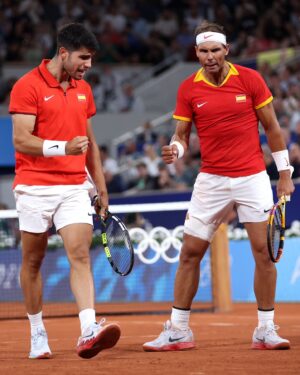 Rafael Nadal Instagram - Vamos España 🇪🇸 
Vamosssssss #Nadalcaraz 💪🏻😉

#Olympic #Paris2024 #tennis 

📸 Getty