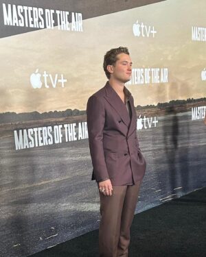 Raff Law Instagram - Masters of the Air LA World Premiere. 
Thank you @pauldonovanhair @warrenalfiebaker @brioni_official 

What a spectacular night , from reuniting with all the wonderful to cast to seeing the first episode up on the big screen to celebrating with the Lemmons family and all the veterans and relatives afterwards. Very surreal and a dream come true

Check out my gq interview in the link in my bio