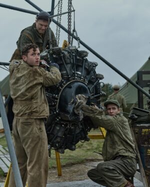 Raff Law Instagram - Premiere day today! 

Couldn’t be prouder to be representing the ground crew as Sgt Ken Lemmons. With such an extraordinary responsibility of being a crew chief and head mechanic at the young age of 19 , responsible for the lives of almost 50 men. Incredible. 

Big love goes out to everyone in my ground crew on this series. You boys gave it everything and was an absolute pleasure to be along side you all. My main man @samjbrownn and @thejackmyers our times out on the hardstands will be remembered and cherished forever. 

I can’t wait for you all to see this remarkable story following the bloody 100th. January 26th on Apple TV plus ❤️