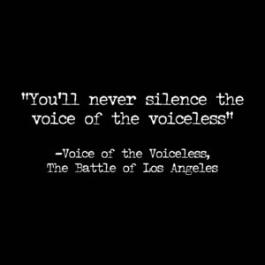 Rage Against the Machine Instagram - “You’ll never silence the voice of the voiceless” // Voice of the Voiceless, The Battle of Los Angeles