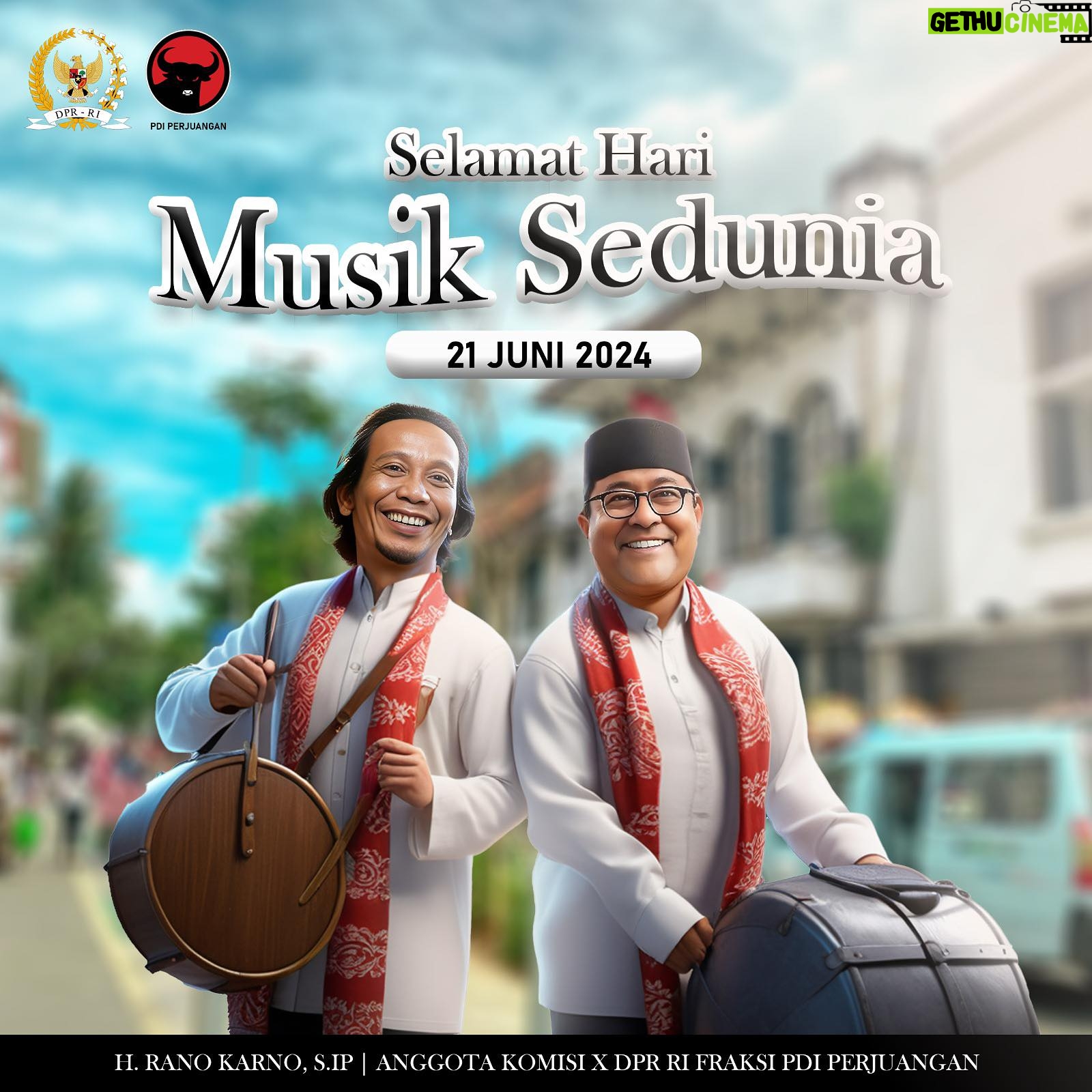 Rano Karno - 2.8K Likes - Semangat Hari Musik Sedunia! Mari kita jaga dan lestarikan alat musik tradisional Indonesia, warisan budaya kita yang berharga. Generasi muda, mari terus mempertahankan jiwa kreatif kita dalam berkarya musik. Bersama, kita bisa menciptakan harmoni yang abadi untuk masa depan yang lebih indah! 🎵✨
#HariMusikSedunia
#WarisanBudaya
#RanoKarno
#jelaslebihbaik