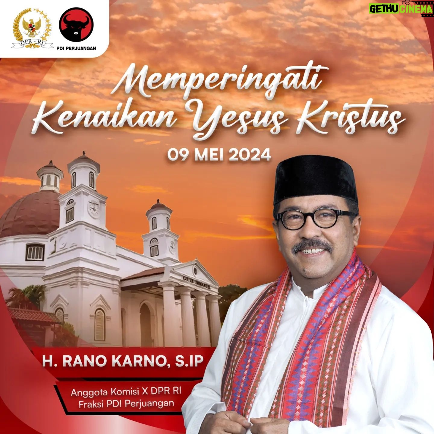 Rano Karno - 3.3K Likes - Pada Hari Kenaikan, mari kita sambut dengan hati terbuka kisah kebangkitan Yesus Kristus, yang memperkuat iman dan menginspirasi untuk hidup dalam cinta dan kebijaksanaan. Meski dalam perbedaan, kita bisa bersatu dalam semangat toleransi dan penghormatan. Selamat memperingati hari kenaikan Yesus Kristus bagi seluruh Umat Kristiani.
#KenaikanYesusKristus
#RanoKarnoUntukGubernurBanten
#RanoKarnoJelasLebihBaik
#RanoKarno