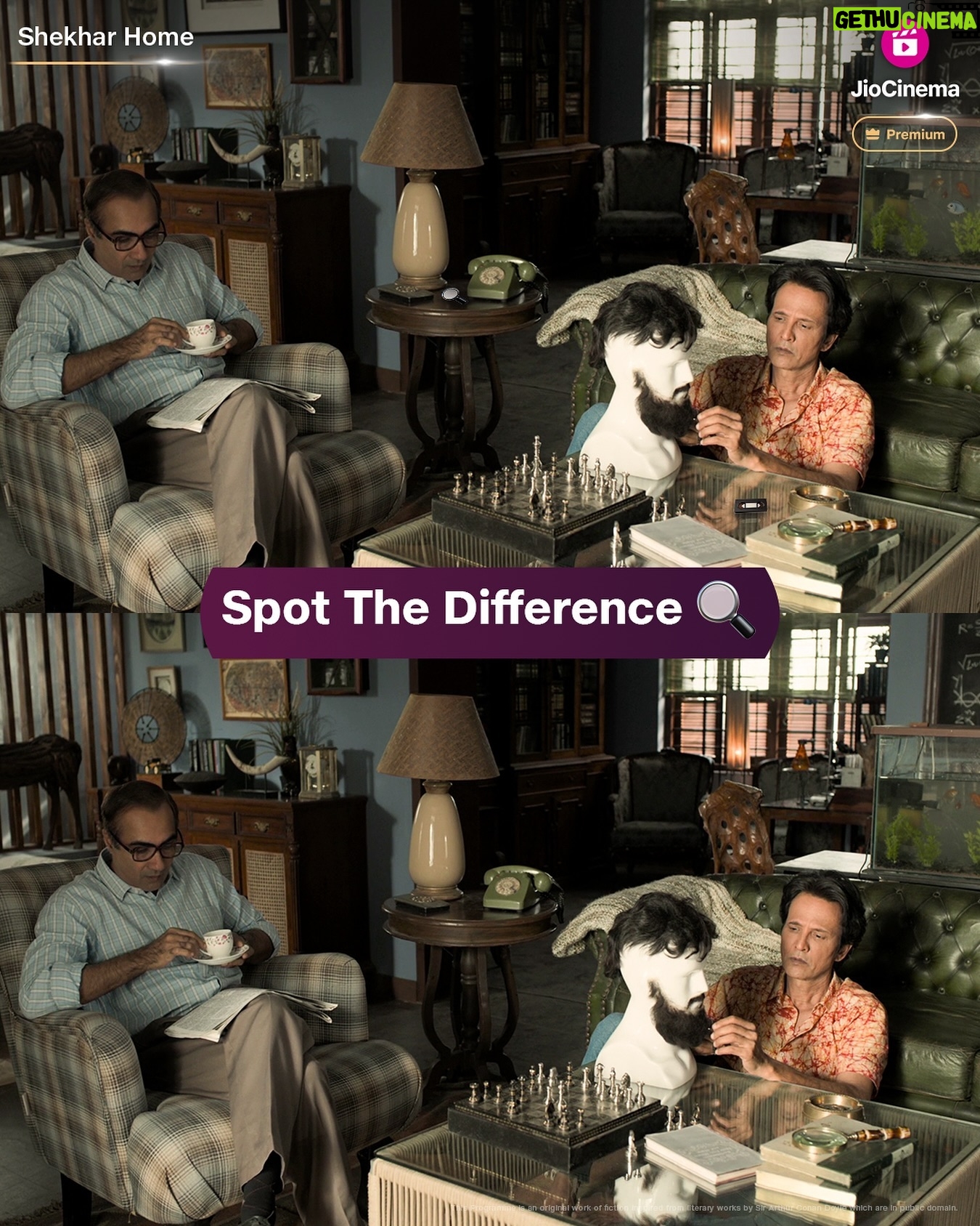 Ranvir Shorey - 5.8K Likes - Shekhar is busy solving cases, time for you to take up this mystery. Spot the difference!
Catch all the episodes of #ShekharHome streaming now exclusively on JioCinema Premium.
@kaykaymenon02 @ranvirshorey
#ShekharHomeOnJioCinema #JioCinemaPremium
