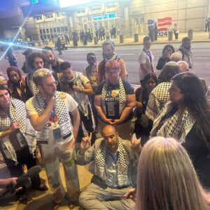 Rashida Tlaib Instagram - I am so proud of the @uncommittedmvmt. They are laser focused on saving lives. They are moving our nation and the Democratic Party to upholding international laws and moving away from funding a genocide. Tonight, they organized a sit-in after the DNC denied their request from weeks ago to have a Palestinian speaker. 

It shouldn't be this hard. 

Why is the DNC saying that Israeli children are more valuable than Palestinian children? Where is our shared humanity? Stop erasing Palestinians. We exist. We deserve to be heard.