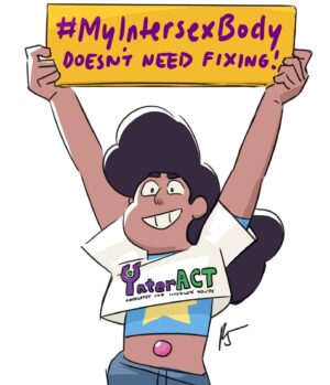 Rebecca Sugar Instagram - October 26th is #IntersexAwarenessDay! Please check out @interact_adv to learn about national and state level efforts, and to read #MyIntersexBody stories about the real experiences of intersex people ⭐️ Thank you to the intersex youth advocates of interACT for this collaboration!