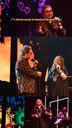 Rekha Bhardwaj Instagram - POV: Captured the cutest couple in the music industry 🎶🫶🏼✨
Throwback 

Singers, Vishal Bhardwaj, Rekha Bhardwaj, Love, Music 
#explore #rekhabhardwaj #vishalbhardwaj #singer