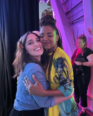 Renée Elise Goldsberry Instagram - The night I opened for the glorious @SaraBareilles at the @HollywoodBowl! If I wasn’t singing, I was crying. Because love was overflowing… my heart was exploding… And the MUSIC was magic! I’ll never forget it! After being a part of such an incredible show, I’m more ready than ever to release the new music I’ve been working on. #AlbumMode 😉 Thank you to my sweet friend Sara for giving me that slot. And for giving us all a dream and a master class! GO. SEE. HER. SYMPHONY. SHOW. Fight your way into that concert. She is life-changing.