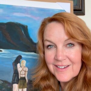 Renee O'Connor Instagram - My prints are in! Very excited to sign them now, for “you know who you are”.
❤️💙💜🧡🩵
Yes, these are prints from my original paintings.