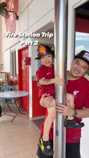 Reuben Kang Instagram - Fire station trip Part 2. It’s been 2 days since we went to the fire station and Jordy said he still wanna go again haha. Guess he really had lots of fun.
