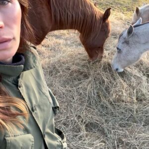 Rhona Mitra Instagram - Had I not created my whole world, I would certainly have died
in other people’s.

Anais Nin

No better feeling on earth than witnessing these perfect beings flourish and thrive especially in the dead of winter and after last years relentless drought…
Its never about the quantity of lives we save its the quality we give those we do. 

Let them be…

The lessons are in the listening

#rewildrehabilitateremember 
@thelastarkorphanage