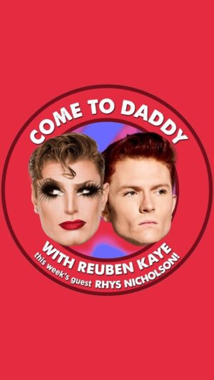 Rhys Nicholson Instagram - Star of Rupaul’s Drag and your dad’s nightmares it’s Rhys Nicholson! They’re Coming To Daddy this week so I’m wearing a smile and a bib. Listen in wherever you get good podcasts. #reubenkaye #rhysnicholson #rupaulsdragrace #dragrace #podcast #cometodaddypodcast #adhd #anxiety #nonbinary #neurodivergent