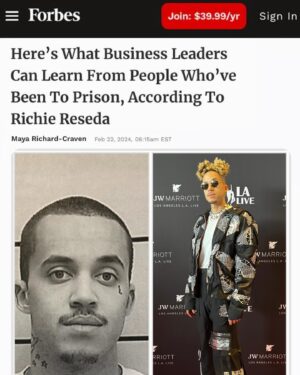 Richie Reseda Instagram - I’ve hired 20 people who have survived or been directly impacted by incarceration into full time jobs or contracts across the companies, organizations and productions I’ve led since coming home from prison. 

This is one of my proudest achievements.

We do business differently. We come from a world where we rely on each other to survive, so we build mutuality, reciprocation and equity into everything we do. 

I call on my other community—the business community—where we have been trained to see extraction as normal—to learn from this. 

Give this short article by @mayarichard_craven a read and re-share, please. 

🌏 If businesses, with all our power, practice mutuality with workers and the earth, we just might make it out here. 

🤝 Link in bio