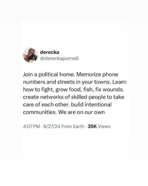 Richie Reseda Instagram - lately i been needing my community in life/death ways. always have. 

colonizers broke our communities into the smallest units possible and made us rely on their systems. to decolonize is to reconnect with and rely eachother. hard, patient, Loving work. 

1. 📸: @rahaela 📍: @everydayppl
2.  hard times = hard community commitment.
3.  @jennmjacksonphd 
4.  @kidsofimmigrants 
5.  @ekaynuh 
6.  @eroticsofliberation @wetakecareofwe 
7.  @dereckapurnell 
8.  @taylormadeyyc 
9. 🌏 what if we live in integrity w the needs of all natural things   hold eachother accountable to do it? cuz we need eachother?
10. 📸 taken after community listening circle #6.  building shared story. jojo’s first night out after 17 years in prison. 2023. #abolitiondreamlab 

love 🟰 reciprocity 🟰 accountability