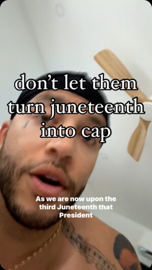 Richie Reseda Instagram - don’t let them turn juneteenth into cap. 

real culture supports lives. it’s not a gimmick.

what you doin for juneteenth?