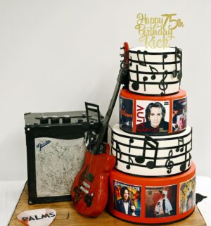 Rick Springfield Instagram - Shoutout to @palms Las Vegas for the amazing cake to celebrate my upcoming birthday! I tried to eat a piece of the guitar and amp but it was styrofoam covered in icing. The cake was real… and real delicious :) I had a blast celebrating with everyone who stopped by the @palmspoollv and with my friends at @sammysbeachbarrum !