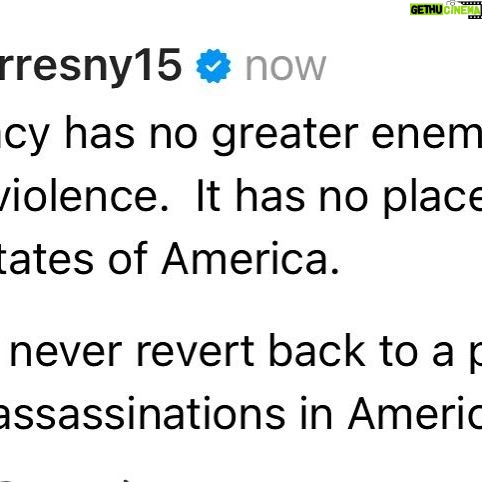 Ritchie Torres - 5.6K Likes - Democracy has no greater enemy than political violence. It has no place in the United States of America.
We must never revert back to a period of political assassinations in America.