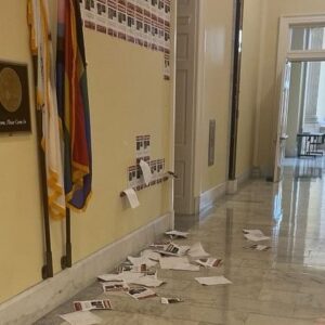 Ritchie Torres Instagram - My colleague Brad Schneider—who has been the leading advocate for hostages in Congress—had his office vandalized, with posters of the hostages torn down. 

If you’re tearing down the posters of hostages, you’re not “pro-Palestinian.” You’re pro-Hamas. You’re not just Anti-Israel.  You’re Antisemitic.  There’s a special place in hell for those who vandalize posters of the kidnapped.
